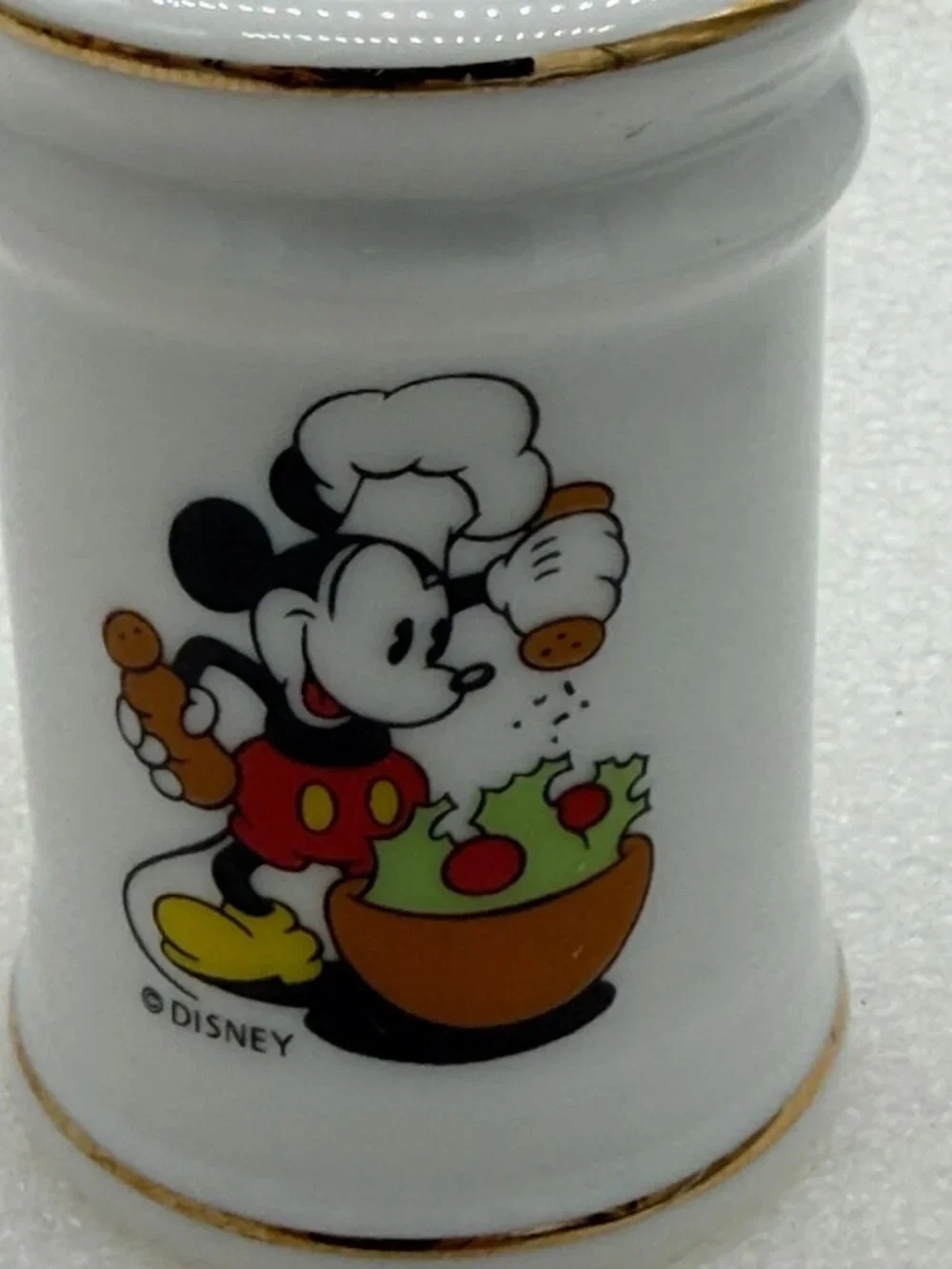 Vintage Disney Chef Mickey Mouse Single Shaker Japan